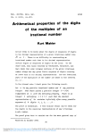 Arithmetical properties of the digits of the multiples of an irrational