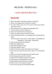 PREHISTORY – MESOPOTAMIA – - EXAM QUESTION PRACTICE -