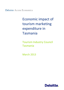 Economic impact of tourism marketing expenditure in Tasmania