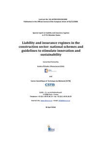 Liability and insurance regimes in the construction sector