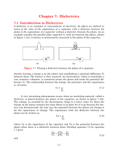 Chapter 7: Dielectrics