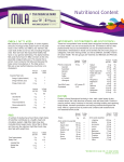 Nutritional Content - Harmony Pediatric Therapy