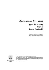 geography syllabus