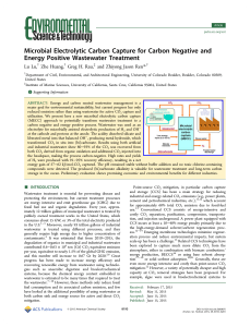 Microbial Electrolytic Carbon Capture for Carbon