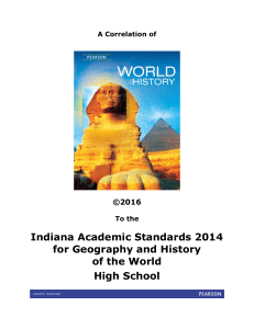 Indiana Academic Standards 2014 for Geography and History of the