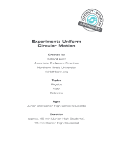 Experiment: Uniform Circular Motion