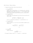 Math 135, Section 1, Midterm 2 Solutions 1 1. Compute the indicated