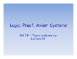 Logic, Proof, Axiom Systems