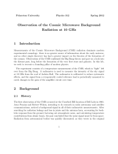 Observation of the Cosmic Microwave Background Radiation at 10