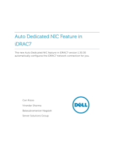 Auto Dedicated NIC Feature in iDRAC7