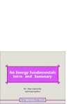 An Energy Fundamentals Intro and Summary