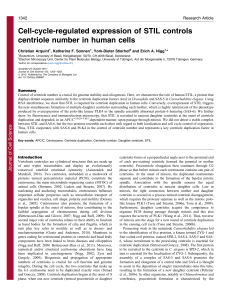 Cell-cycle-regulated expression of STIL controls centriole number in
