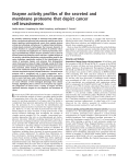 Enzyme activity profiles of the secreted and membrane proteome