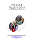 Math Grade 8 Assessment Anchors and Eligible Content