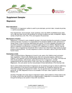 Supplement Sampler - Department of Family Medicine and