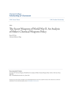 The Secret Weapons of World War II: An Analysis of Hitler`s