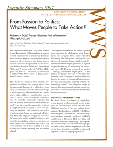From Passion to Politics: What Moves People to Take Action?