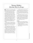 Thomas Hobbes: Absolute Rule by Kings
