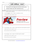 Latin Suffixes: -ment - Super Teacher Worksheets