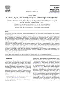 Chronic fatigue, unrefreshing sleep and nocturnal polysomnography