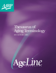 Thesaurus of Aging Terminology - 8th Edition, 2005