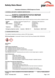 Avista Concrete Patch Repair 3-40mm SDS