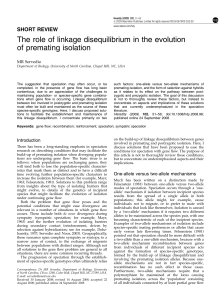 The role of linkage disequilibrium in the evolution of