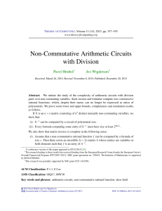 Non-Commutative Arithmetic Circuits with Division