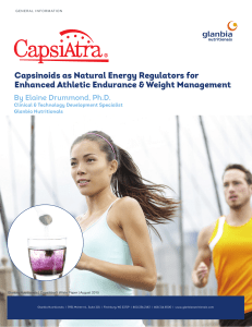Capsinoids as Natural Energy Regulators for Enhanced Athletic