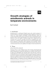 Growth strategies of ectothermic animals in temperate
