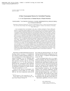 A New Cryosurgical Device for Controlled Freezing : II. In Vivo