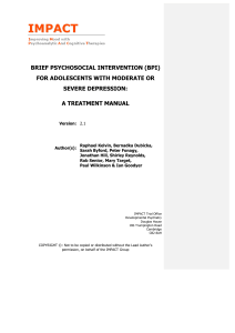 brief psychosocial intervention (bpi)