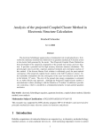 Analysis of the projected Coupled Cluster Method in Electronic