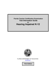 FTCE Hearing Impaired K