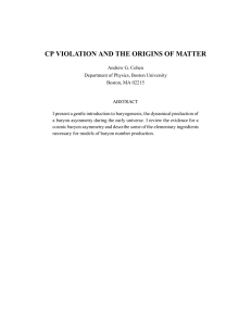 cp violation and the origins of matter
