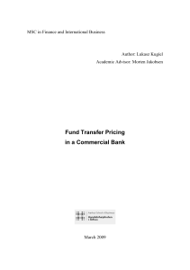 Fund Transfer Pricing in a Commercial Bank