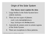 Origin of the Solar System gy