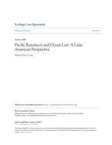Pacific Resources and Ocean Law: A Latin American Perspective