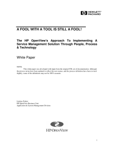 A FOOL WITH A TOOL IS STILL A FOOL! White Paper