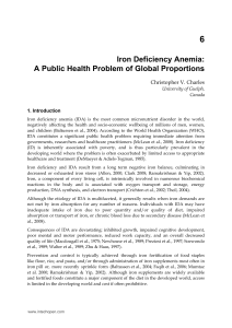Iron Deficiency Anemia: A Public Health Problem of Global Proportions