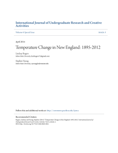 Temperature Change in New England: 1895-2012