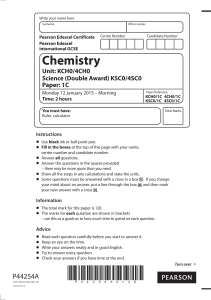 Chemistry 1 - Edexcel