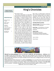 King`s Chronicles - Christ the King Lutheran Church