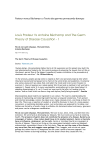 Louis Pasteur Vs Antoine Béchamp and The Germ Theory of