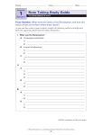 Note Taking Study Guide - Prentice Hall Bridge page