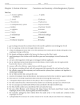 Chapter 9, Section 1 Review Functions and Anatomy of the