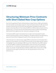 Short-Dated New Crop Options White Paper
