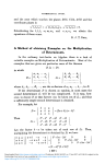 A Method of obtaining Examples on the Multiplication of Determinants