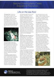 Life on the sea floor - National Oceanography Centre