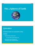 The 4 Spheres of Earth